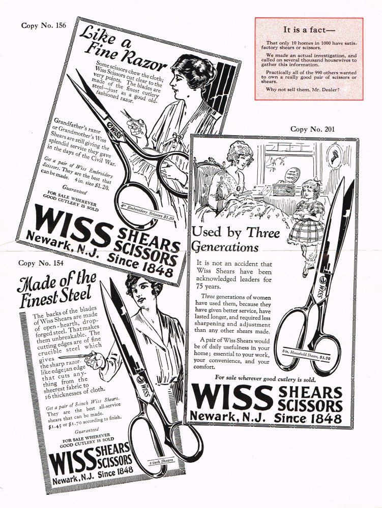Wiss Shears and Scissors, Advertised in Newspapers and Magazines: Page 9