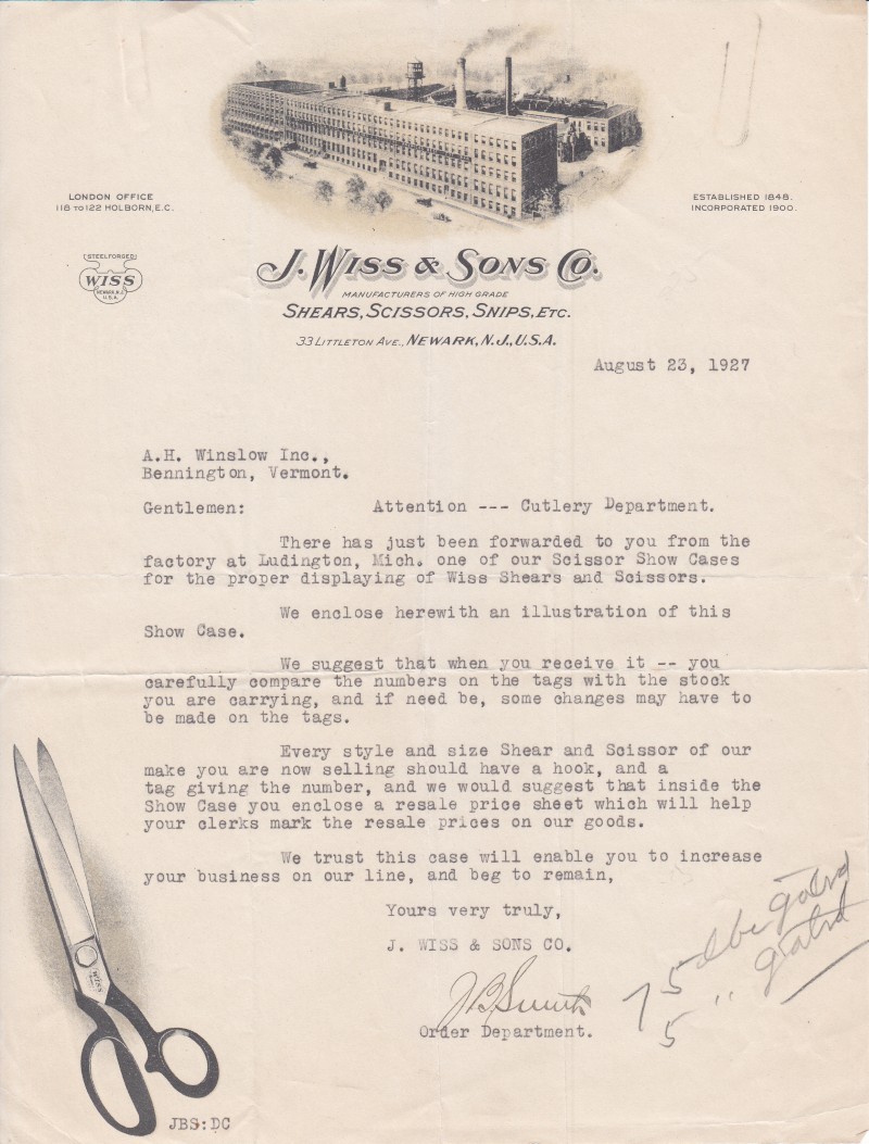 1927-08-23-letter-AH-Winslow