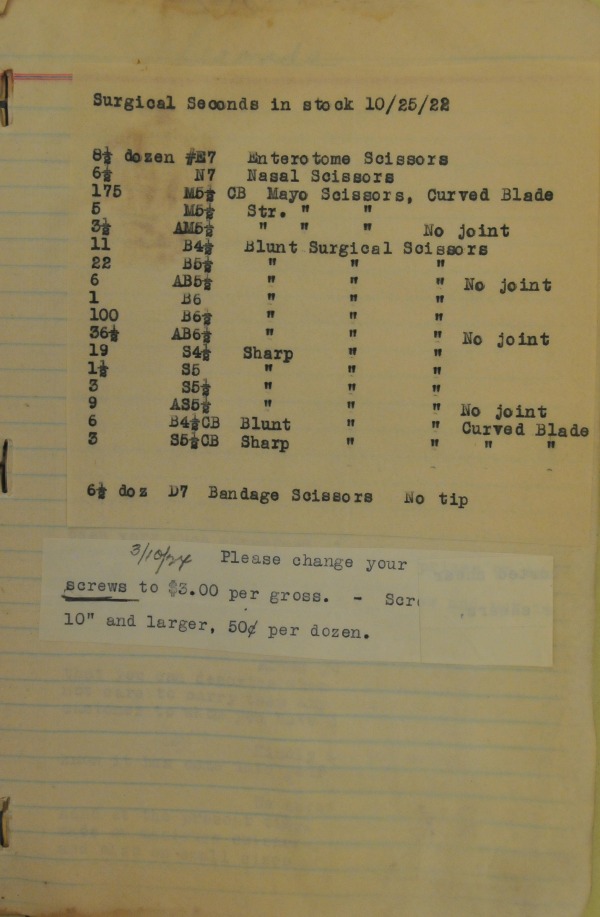 typed-lists-of-surgical-seconds-1922