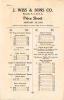1933 Resale Price List image