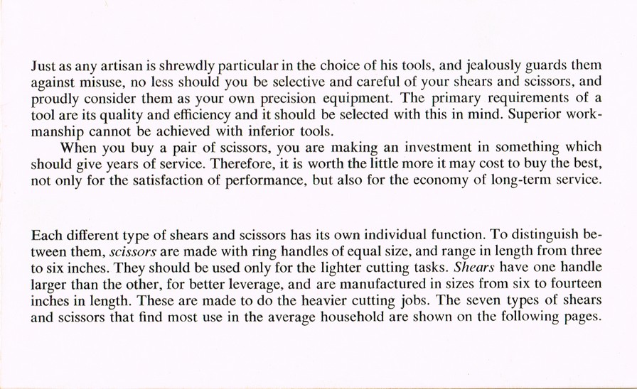What you should know about Shears and Scissors: Booklet: Page 3