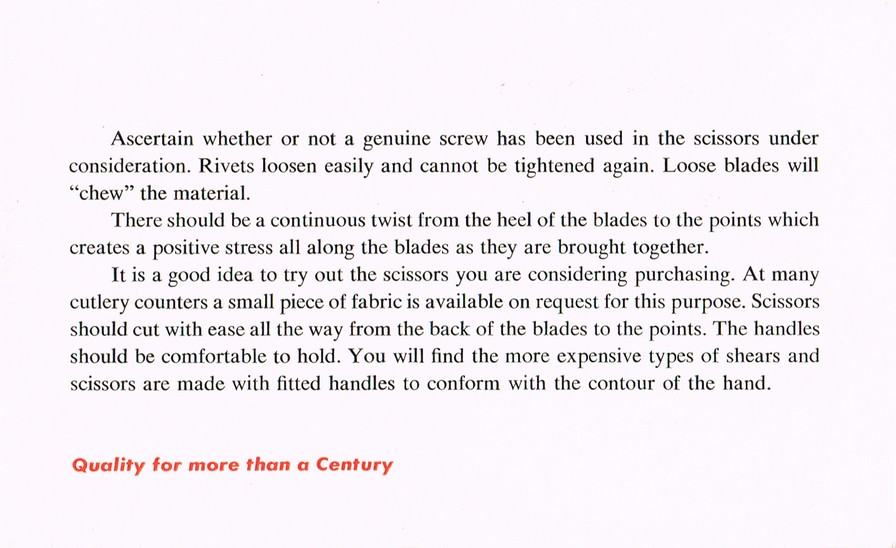 What you should know about Shears and Scissors: Booklet: Page 11