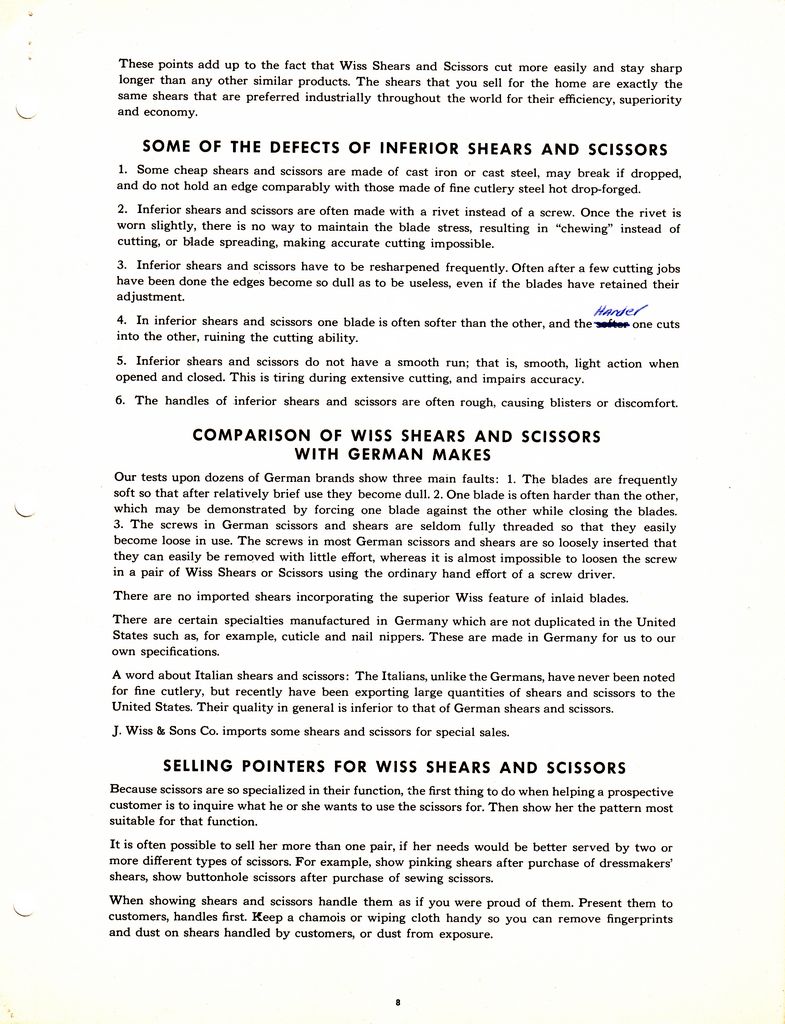 Sales Manual 1950s: Page 8