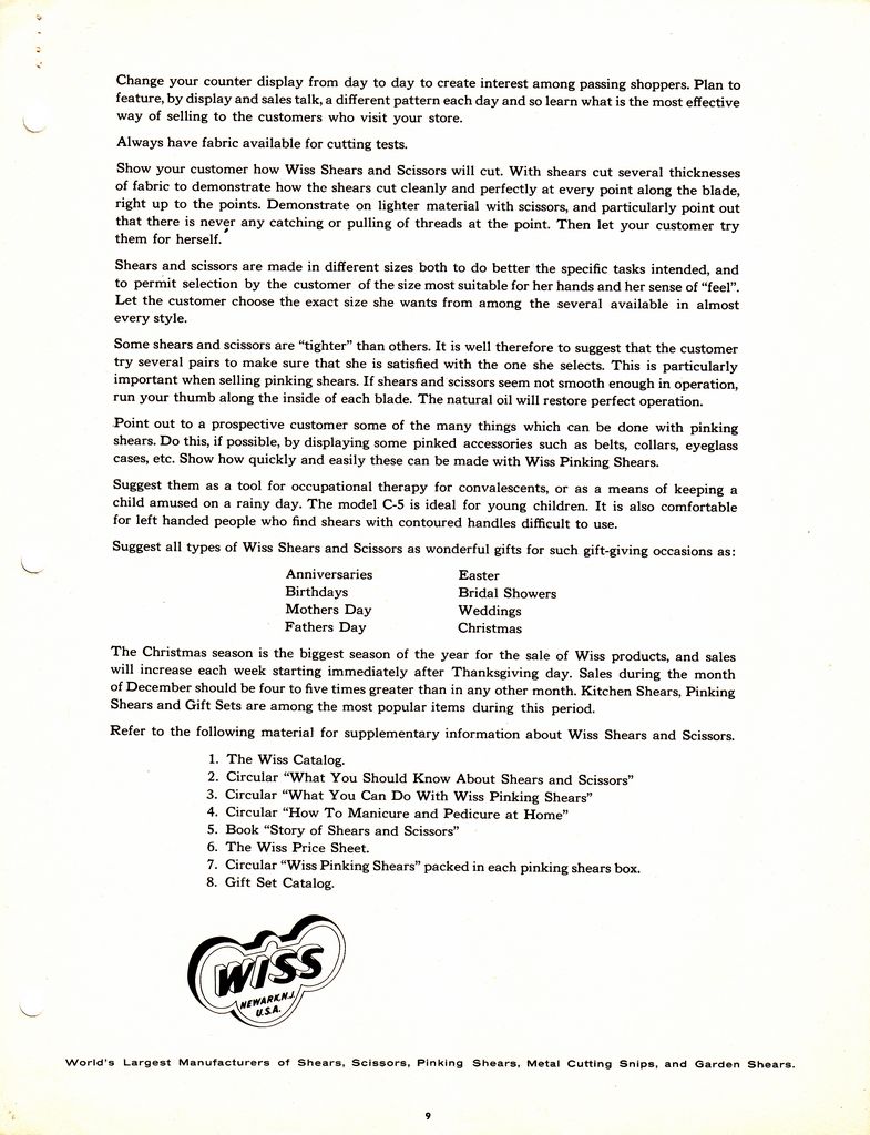 Sales Manual 1950s: Page 9