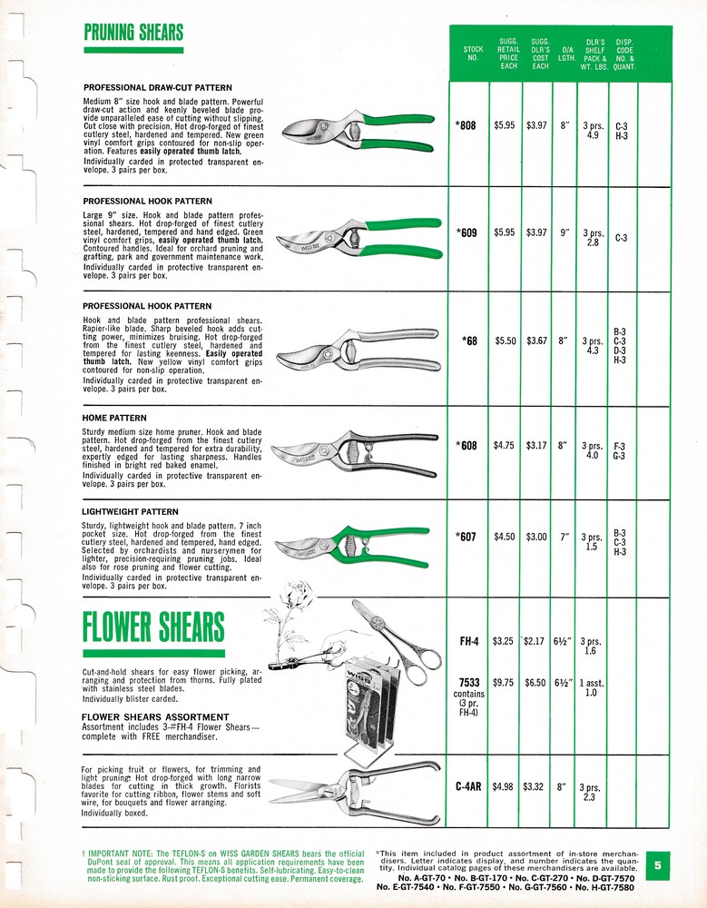 Garden Shears Catalog 1969: Page 5