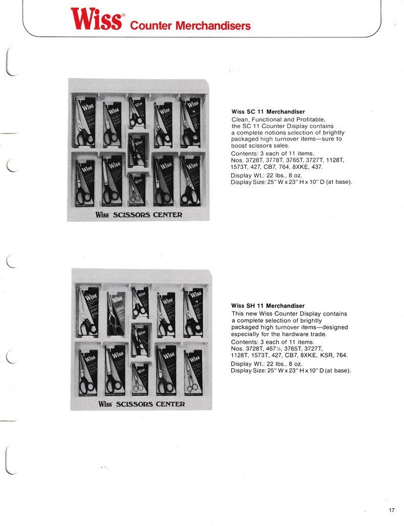 The Cooper Group: Wiss Shears & Scissors Catalog 800-A: Page 17