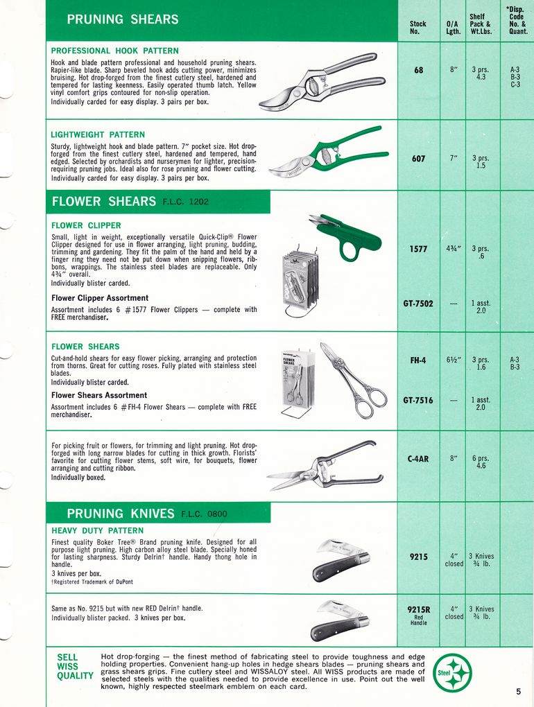Garden Shears Catalog 1974: Page 5