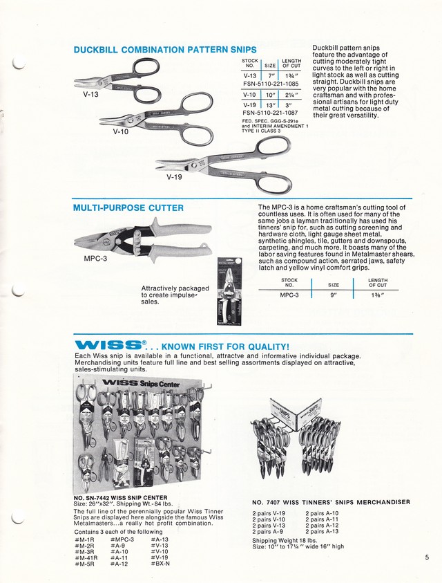 Snips Catalog 1974: Page 5
