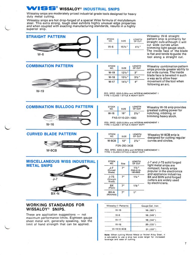 Snips Catalog 1974: Page 7