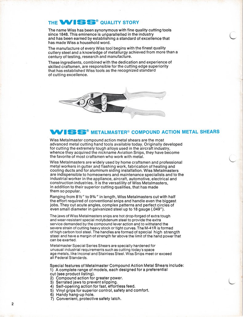 Snips Catalog 1976: Page 2