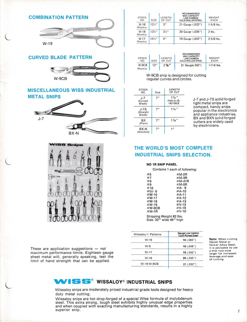 Snips Catalog 1976: Page 7