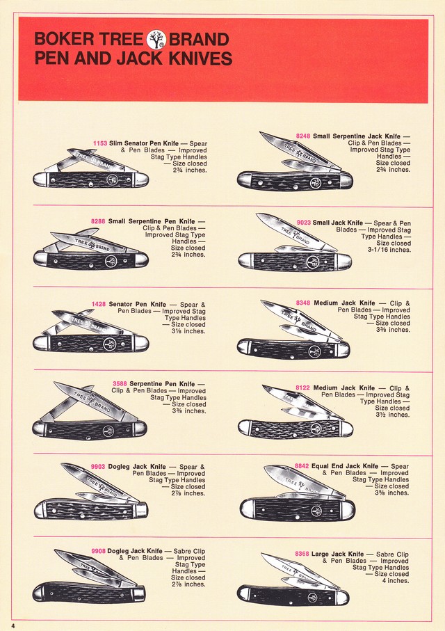 Boker Tree Brand 1972 Catalog: Page 4