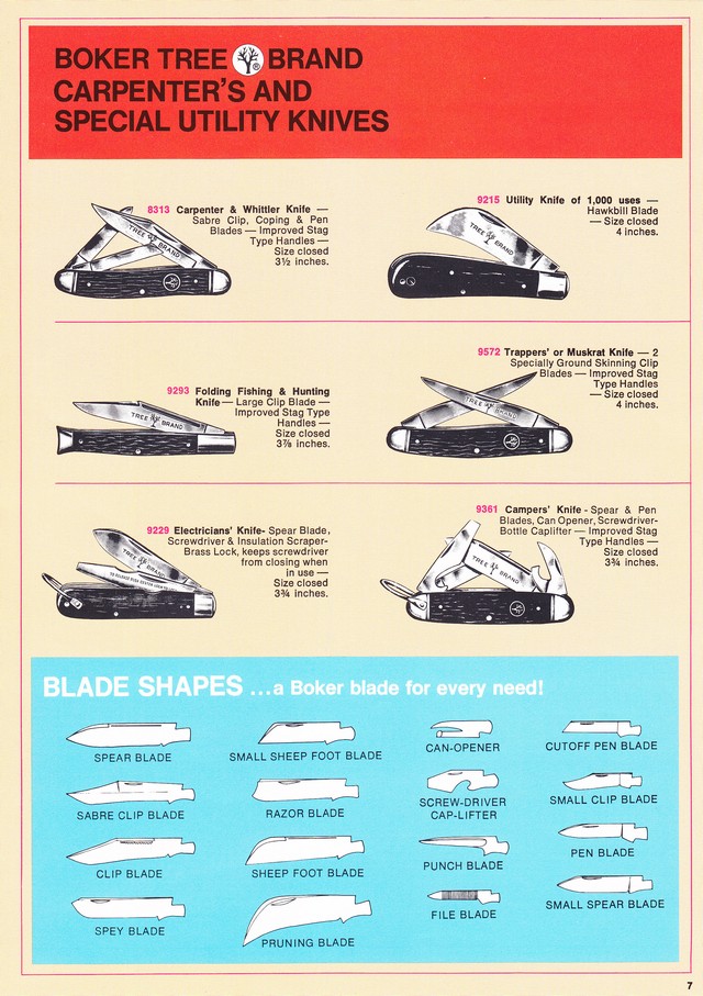 Boker Tree Brand 1972 Catalog: Page 7