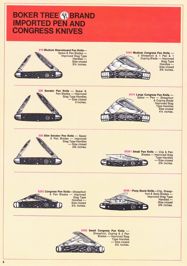 Boker Tree Brand 1972 Catalog: Page 8