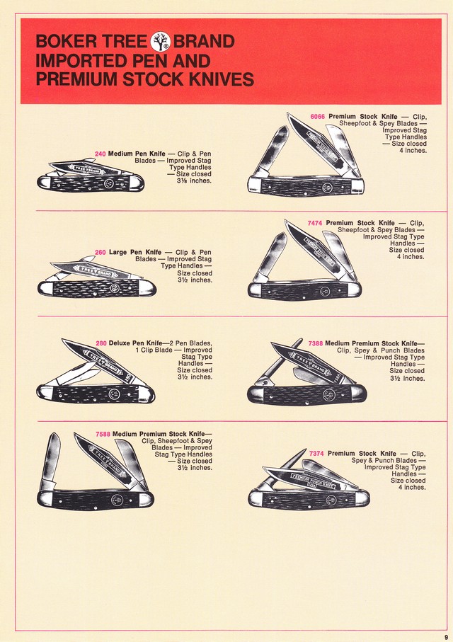 Boker Tree Brand 1972 Catalog: Page 9