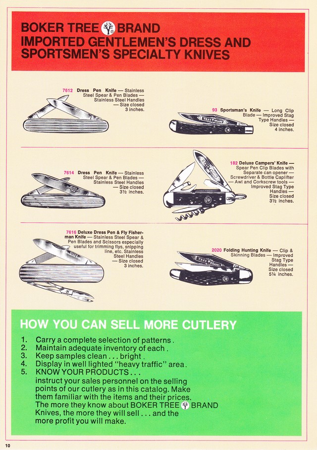 Boker Tree Brand 1972 Catalog: Page 10
