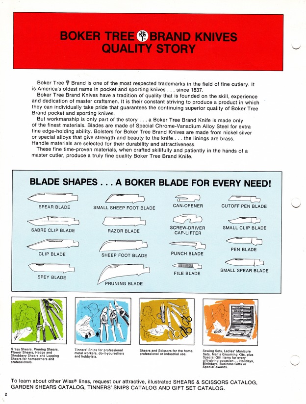 Boker Tree Brand 1976 Catalog: Page 2