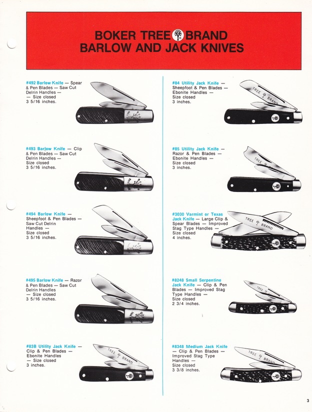 Boker Tree Brand 1976 Catalog: Page 3