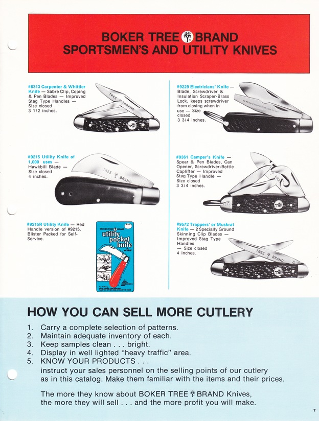 Boker Tree Brand 1976 Catalog: Page 7