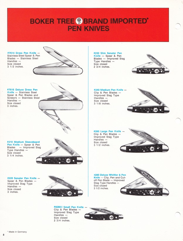 Boker Tree Brand 1976 Catalog: Page 8