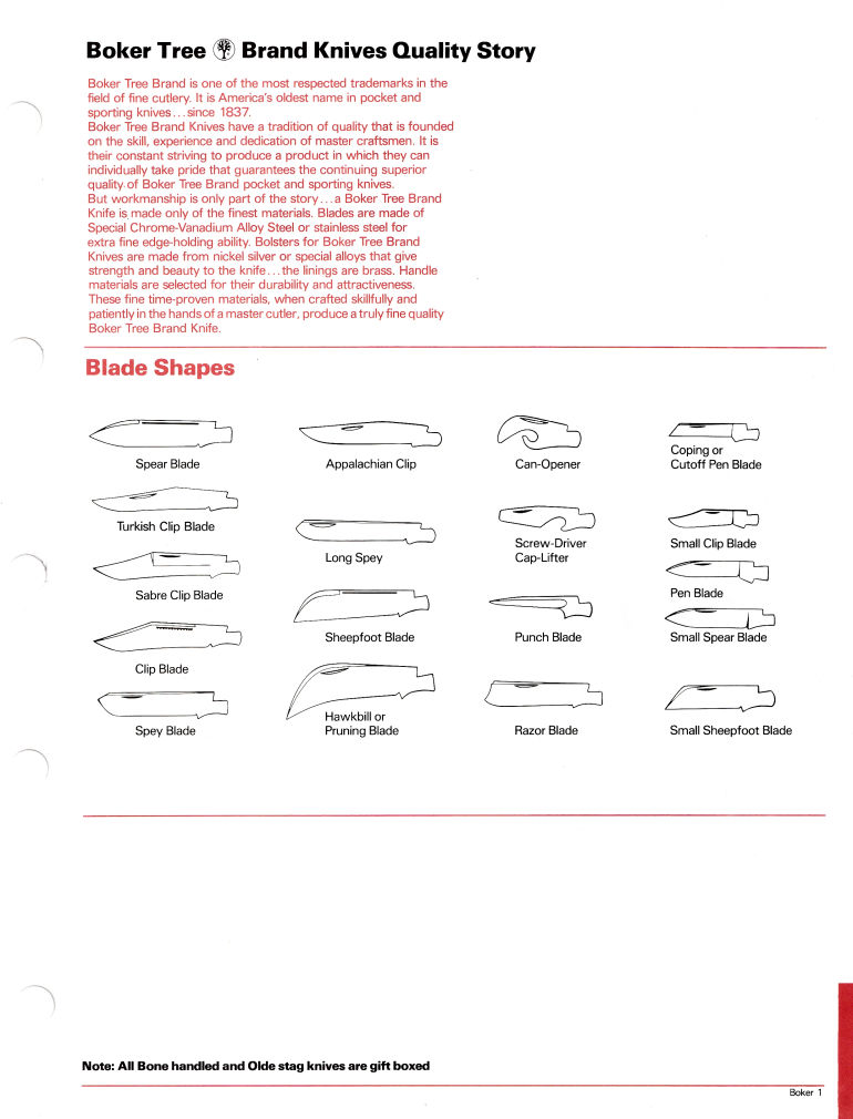 Cooper Tools: Boker Tree Brand 1981 Catalog: Page 3