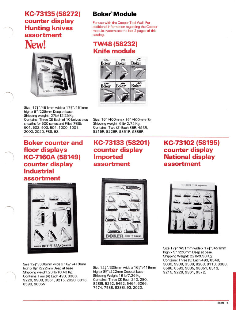 Cooper Tools: Boker Tree Brand 1981 Catalog: Page 17