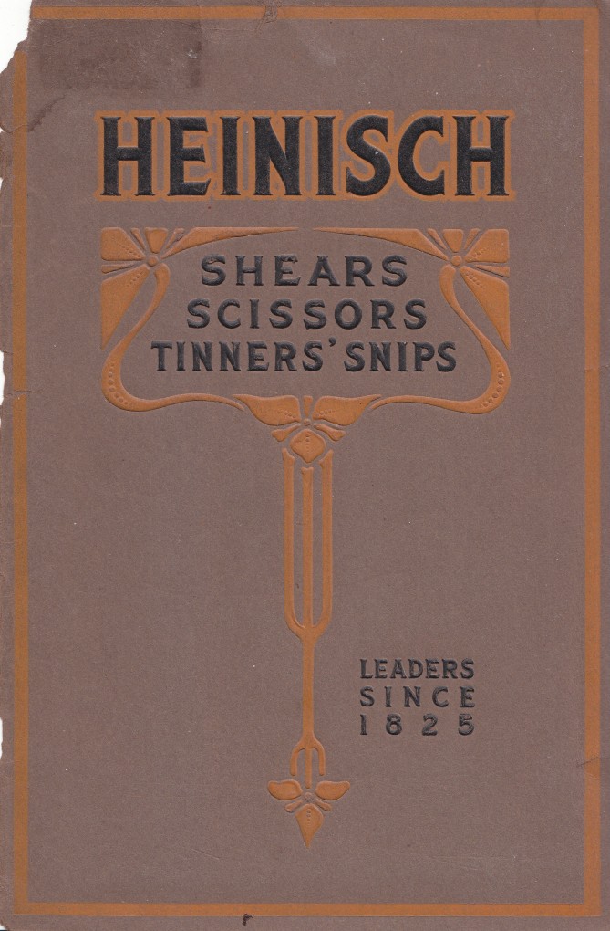 R. Heinisch Sons' Works: Catalog circa 1916+ Without prices: Cover
