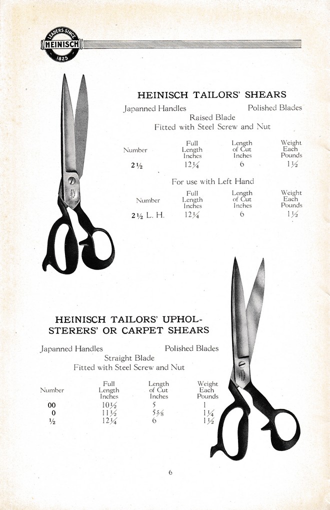 R. Heinisch Sons' Works: Catalog circa 1916+ Without prices: Page 6