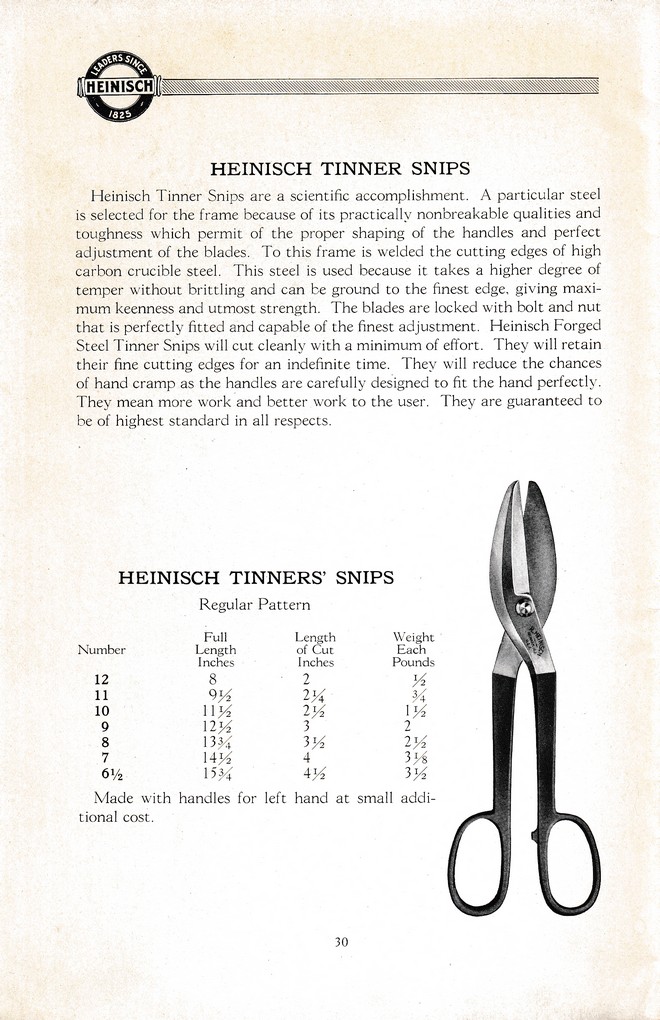 R. Heinisch Sons' Works: Catalog circa 1916+ Without prices: Page 30