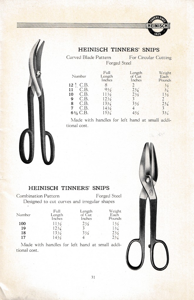 R. Heinisch Sons' Works: Catalog circa 1916+ Without prices: Page 31