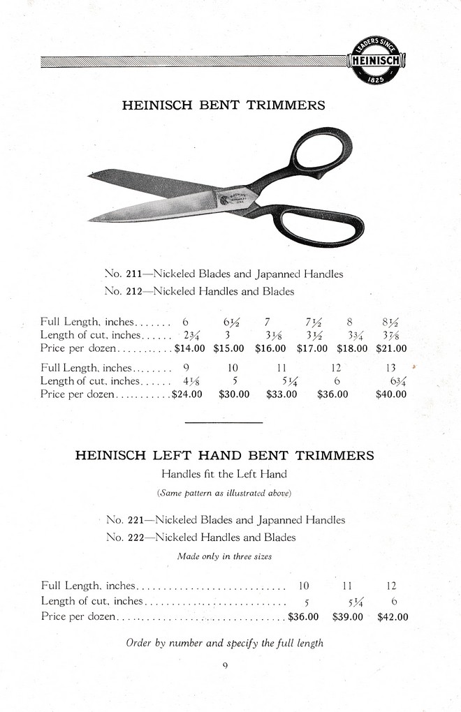 R. Heinisch Sons' Works: Catalog circa 1916+ With prices: Page 9