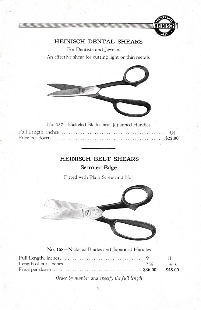 R. Heinisch Sons' Works: Catalog circa 1916+ With prices: Page 21