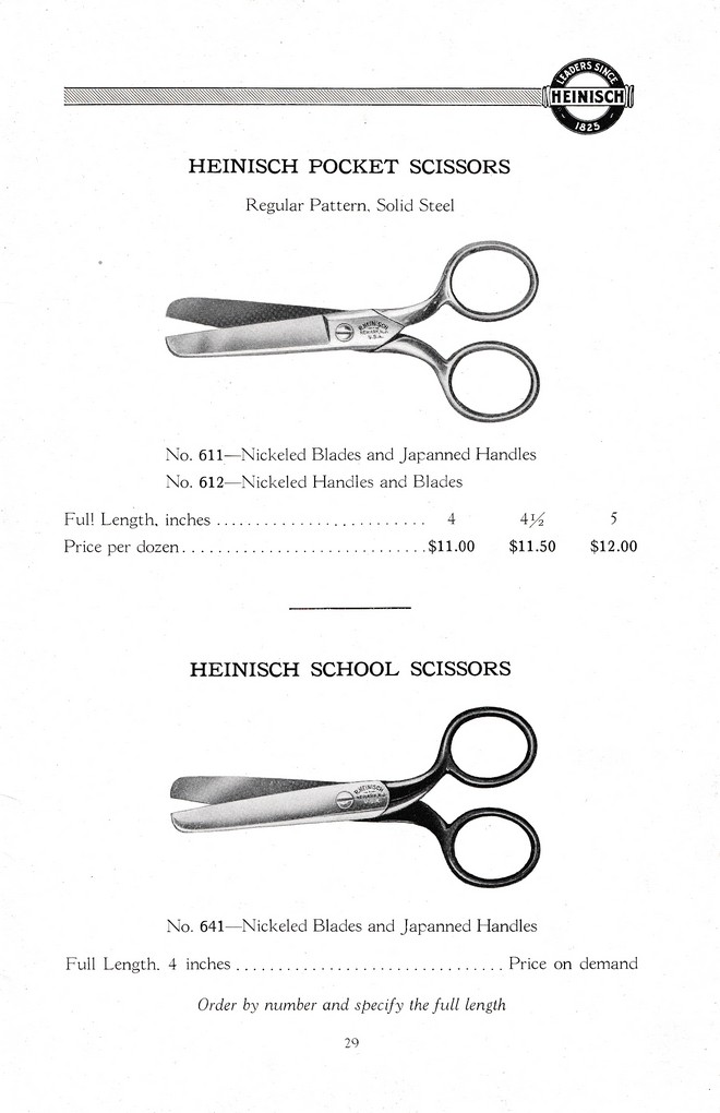 R. Heinisch Sons' Works: Catalog circa 1916+ With prices: Page 29