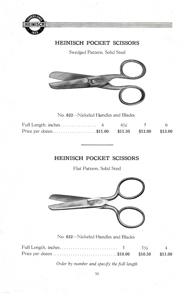 R. Heinisch Sons' Works: Catalog circa 1916+ With prices: Page 30