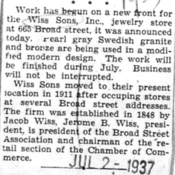 1937-07-02 work begun new storefront
