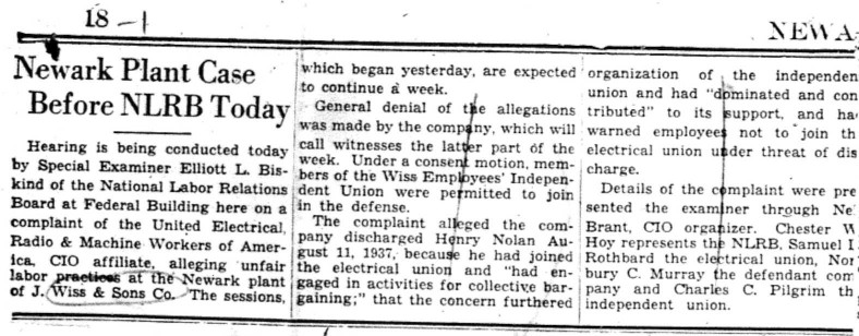 1939-03-xx Plant Case Before NLRB Today