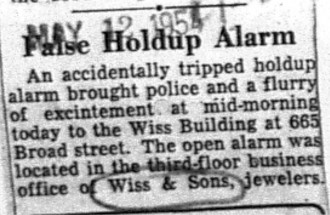 1954-05-12 False Holdup Alarm