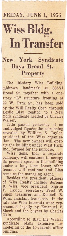 1956-06-01 Wiss Bldg In Transfer