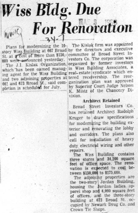 1966-03-03 Wiss Bldg Due For Renovation