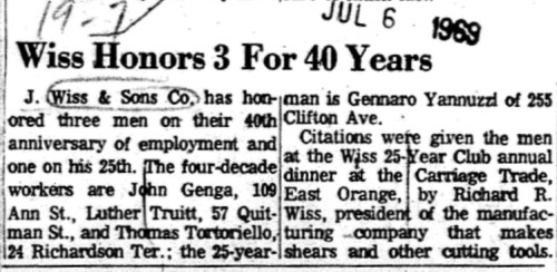 1969-07-06 Wiss Honors 3 For 40 Years