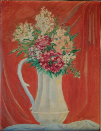 pink flower vase