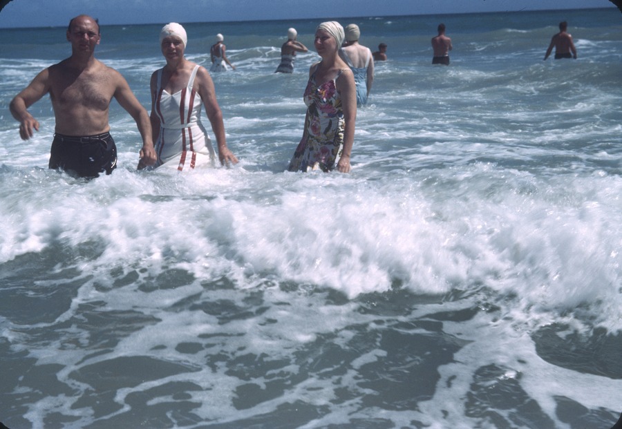 Avon cocktails July 44 6 Norm Mildred in surf
