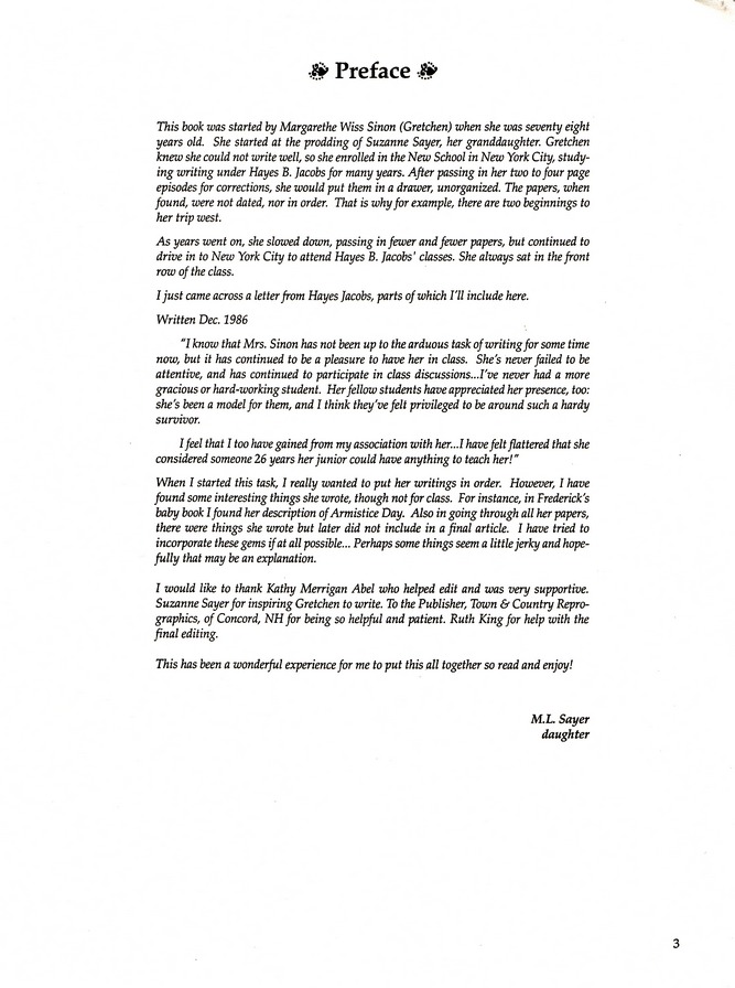 During My Lifetime, by Gretchen Wiss Sinon: Page 3