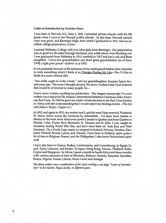 During My Lifetime, by Gretchen Wiss Sinon: Page 4