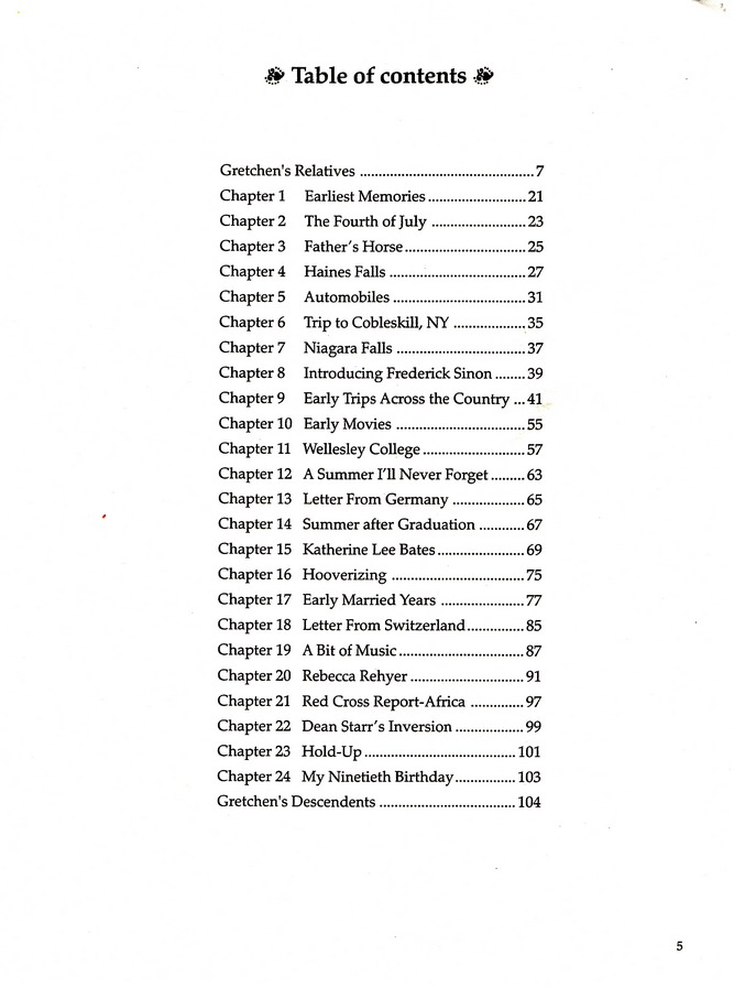 During My Lifetime, by Gretchen Wiss Sinon: Page 5