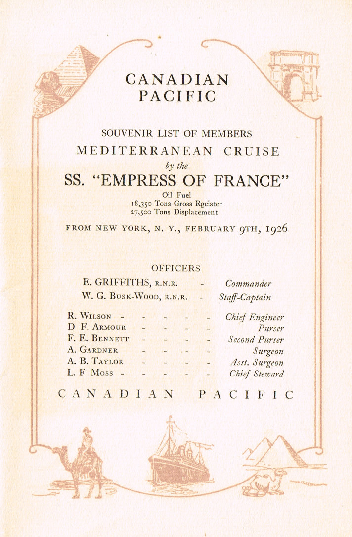 Passenger List: Page 1
