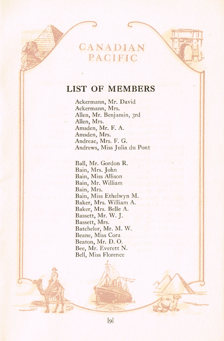 Passenger List: Page 9