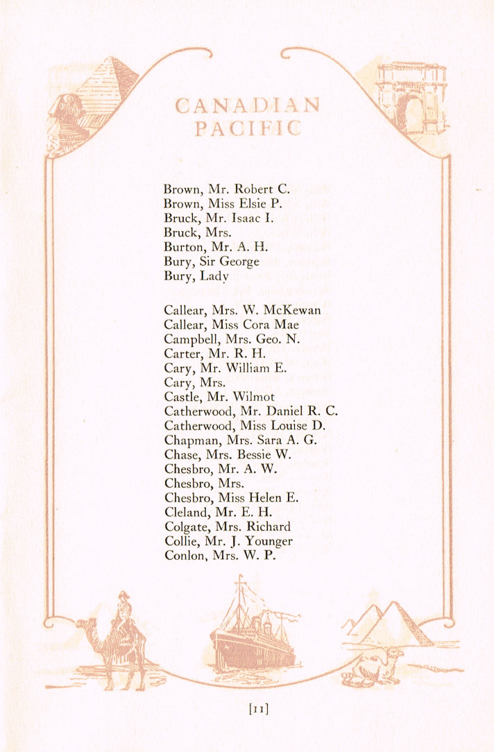 Passenger List: Page 11