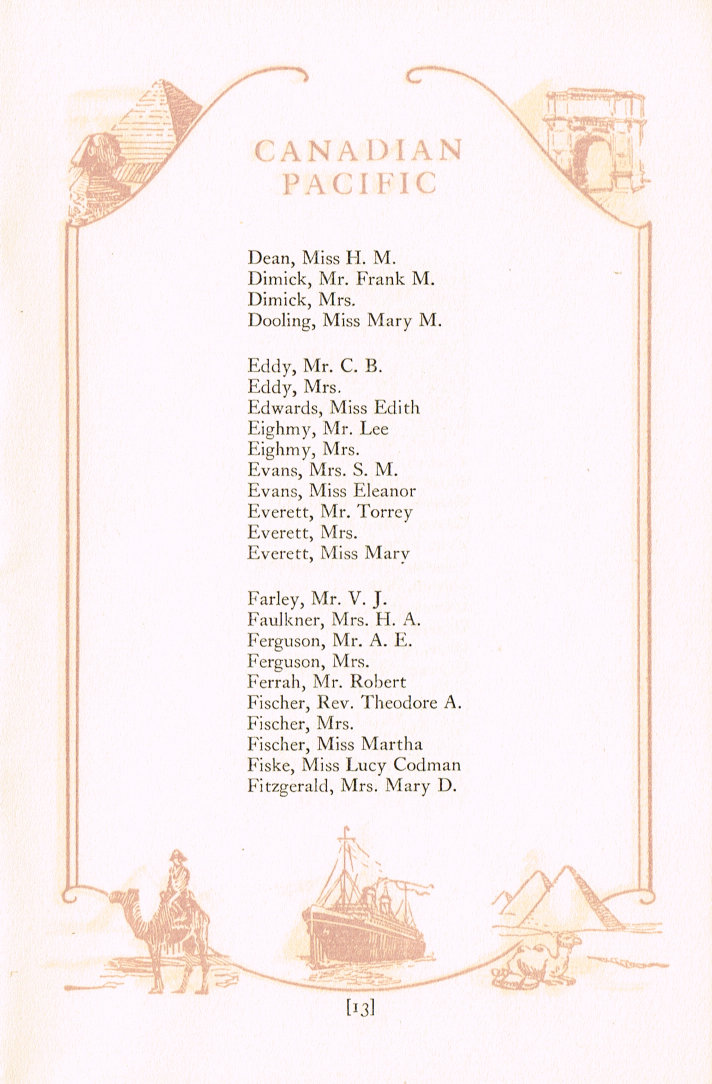 Passenger List: Page 13