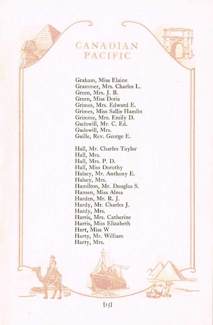 Passenger List: Page 15